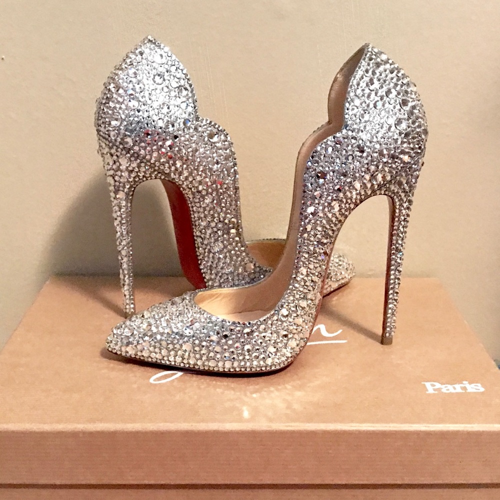 SOLD! Christian Louboutin Hot Chick 130 Strass 36